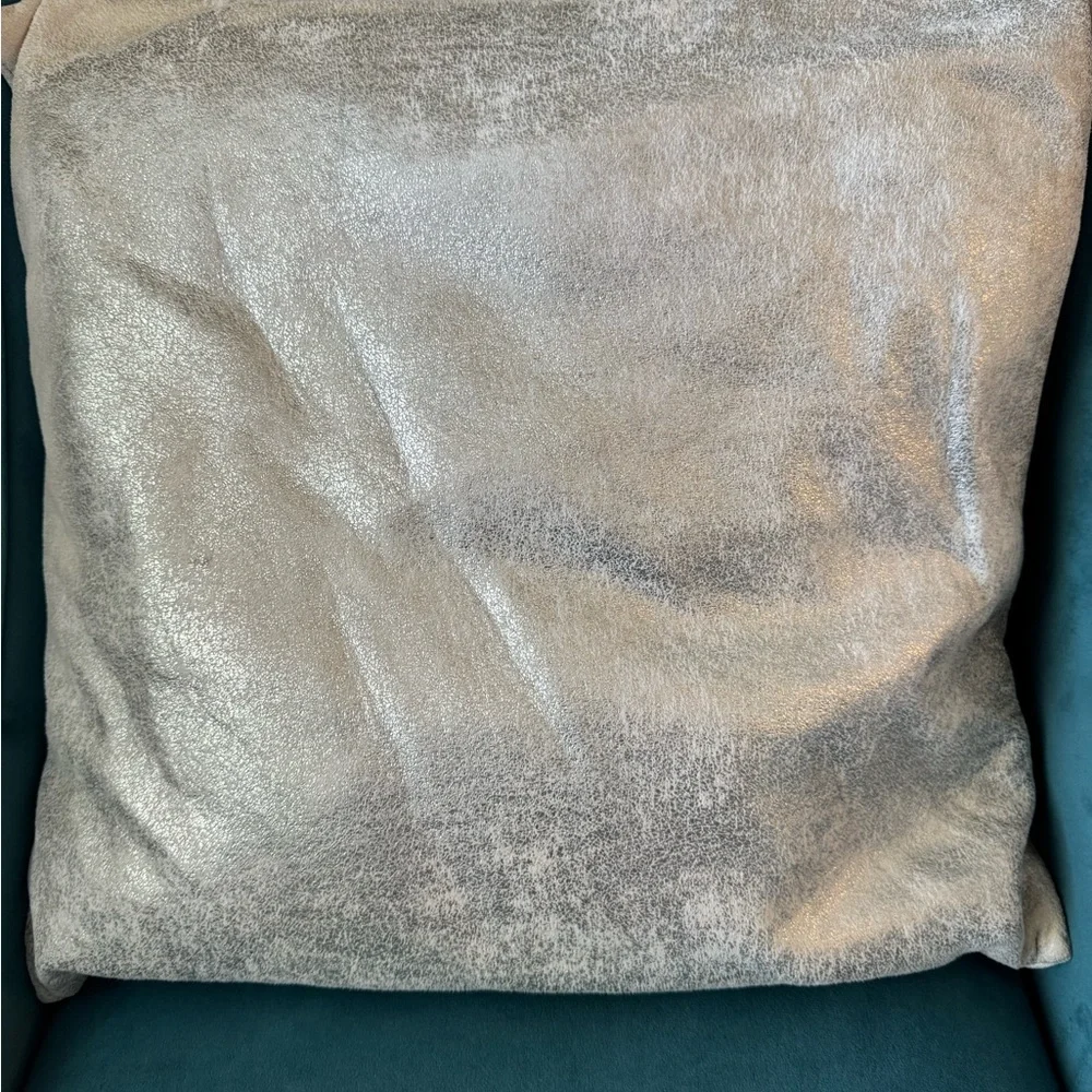 20x20 West Elm Silver Pillow Cover/Sham/Case
